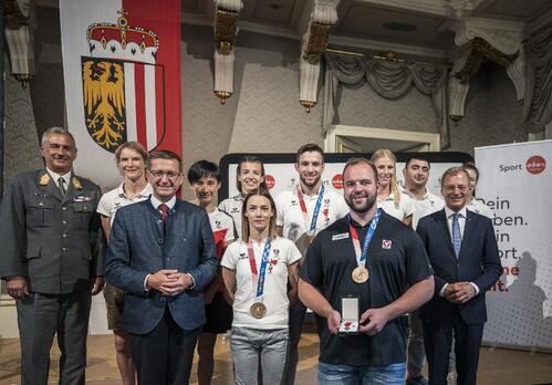 Stelzer, Achleitner, Muhr, Olympia-Sportler (Quelle: Land OÖ)